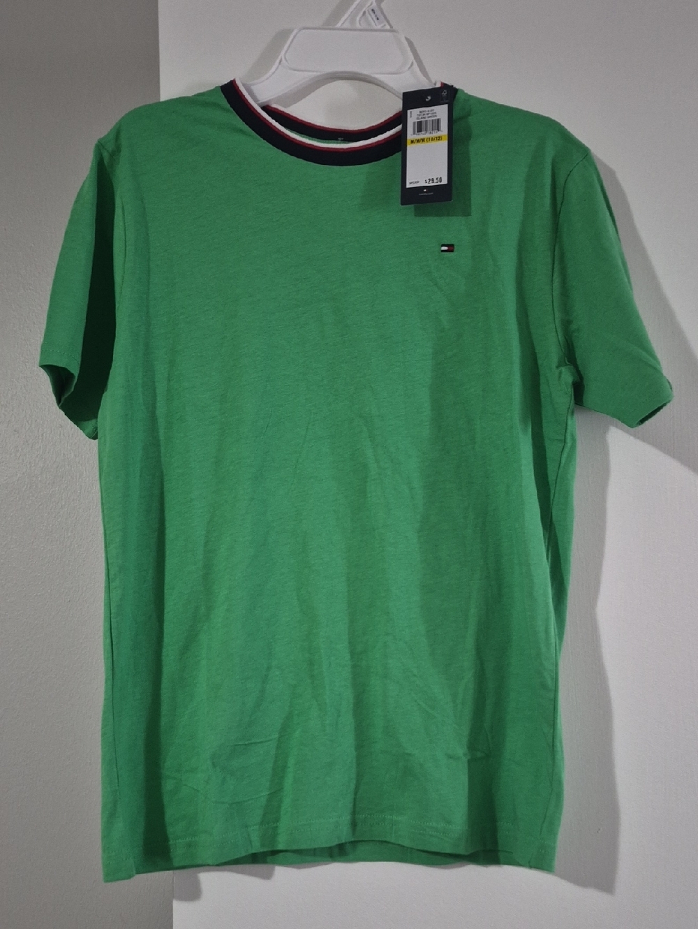 Tommy Hilfiger Green Crewneck Logo T‑Shirt
